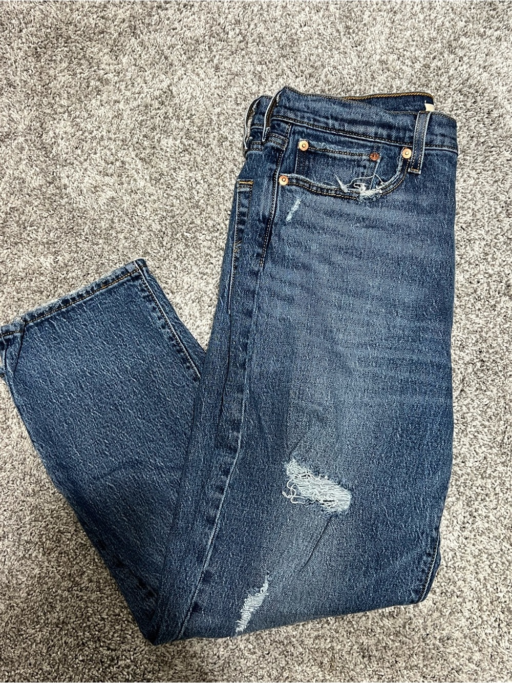 Levi’s Dark Blue Distressed Women's Jeans